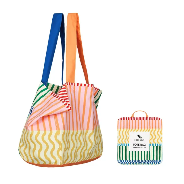 dock-bay-foldaway-tote-bag-stripe-up-your-life-faltbare-strand-und-alltagstasche image 1
