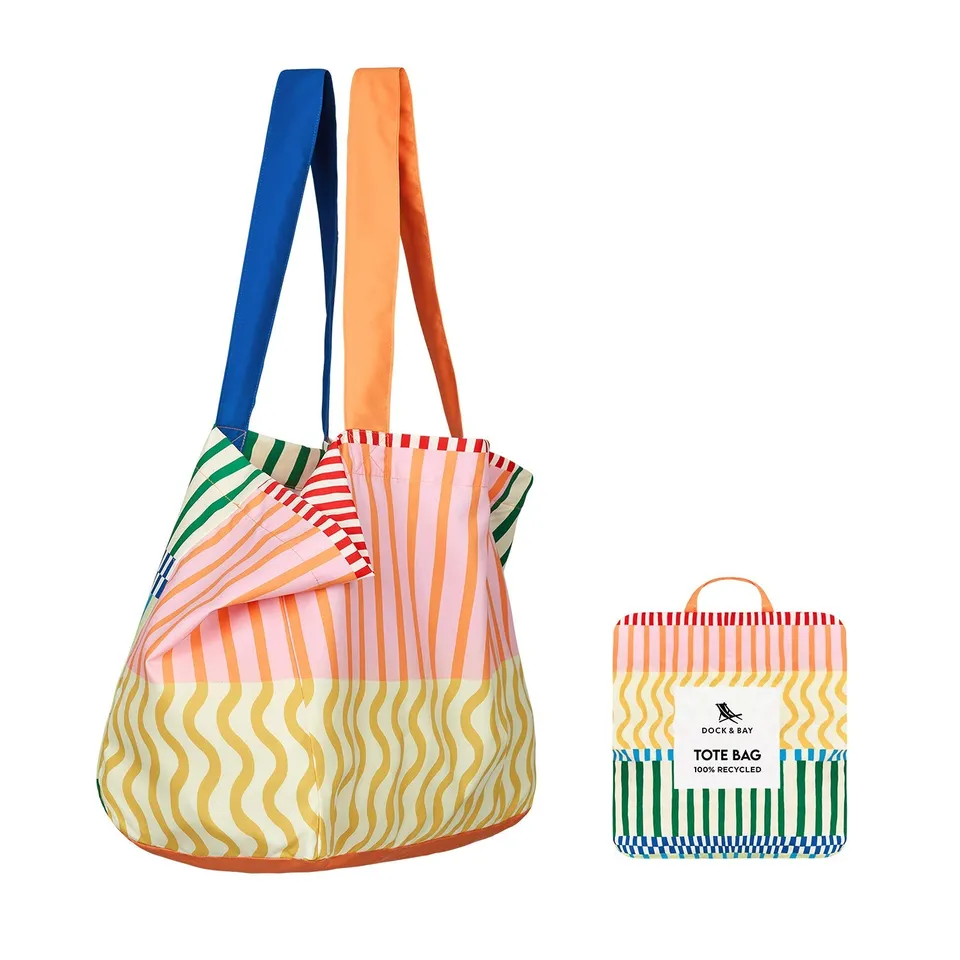 dock-bay-foldaway-tote-bag-stripe-up-your-life-faltbare-strand-und-alltagstasche image 1
