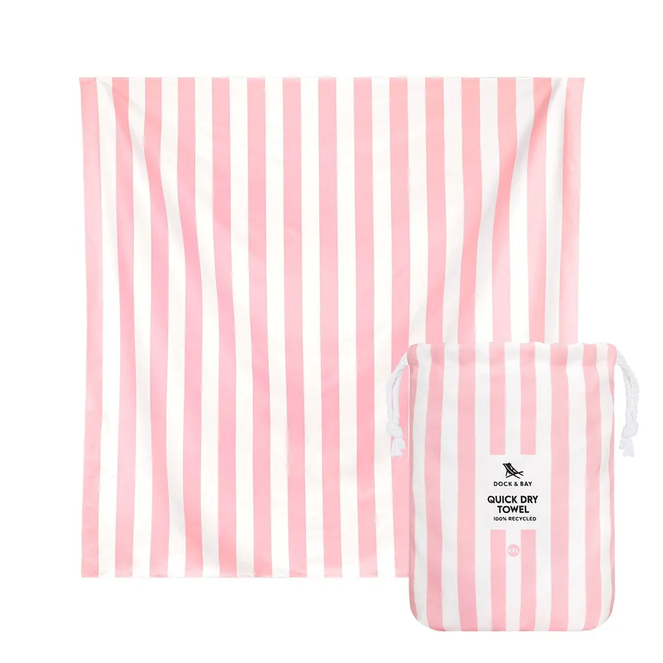 dock-bay-cabana-quick-dry-strandtuch-extra-extra-large-xxl-malibu-pink-100-recyc image 1