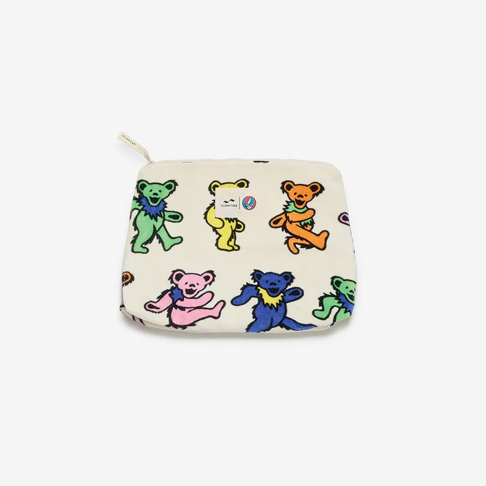 slowtide-dancing-bears-terry-pouch-grateful-dead-edition-10-x-12 image 1