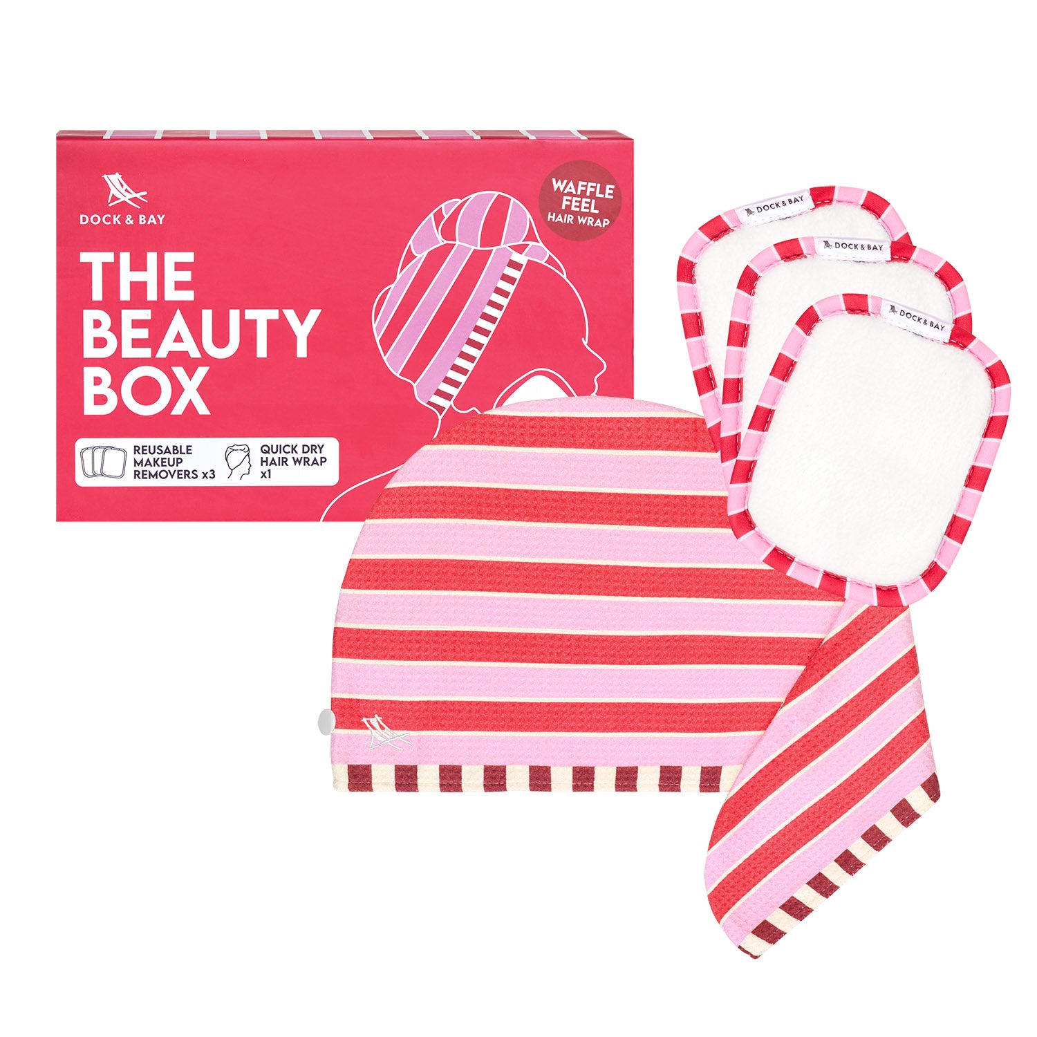 dock-bay-beauty-box-geschenkset-cherry-bomb-hair-wrap-waffel-und-3-wiederverwend image 1