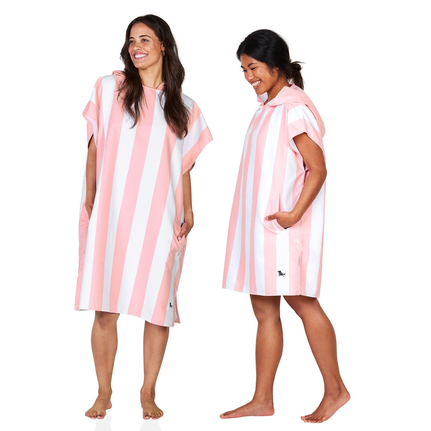 dock-bay-poncho-erwachsene-malibu-pink-bademantel-umhang-aus-recyceltem-dryq-gew image 1