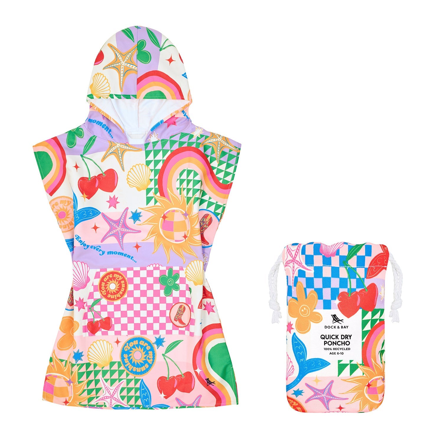 dock-bay-kinderponcho-good-vibes-club-bade-poncho-f-r-kinder-mit-upf-50-aus-dryq image 1