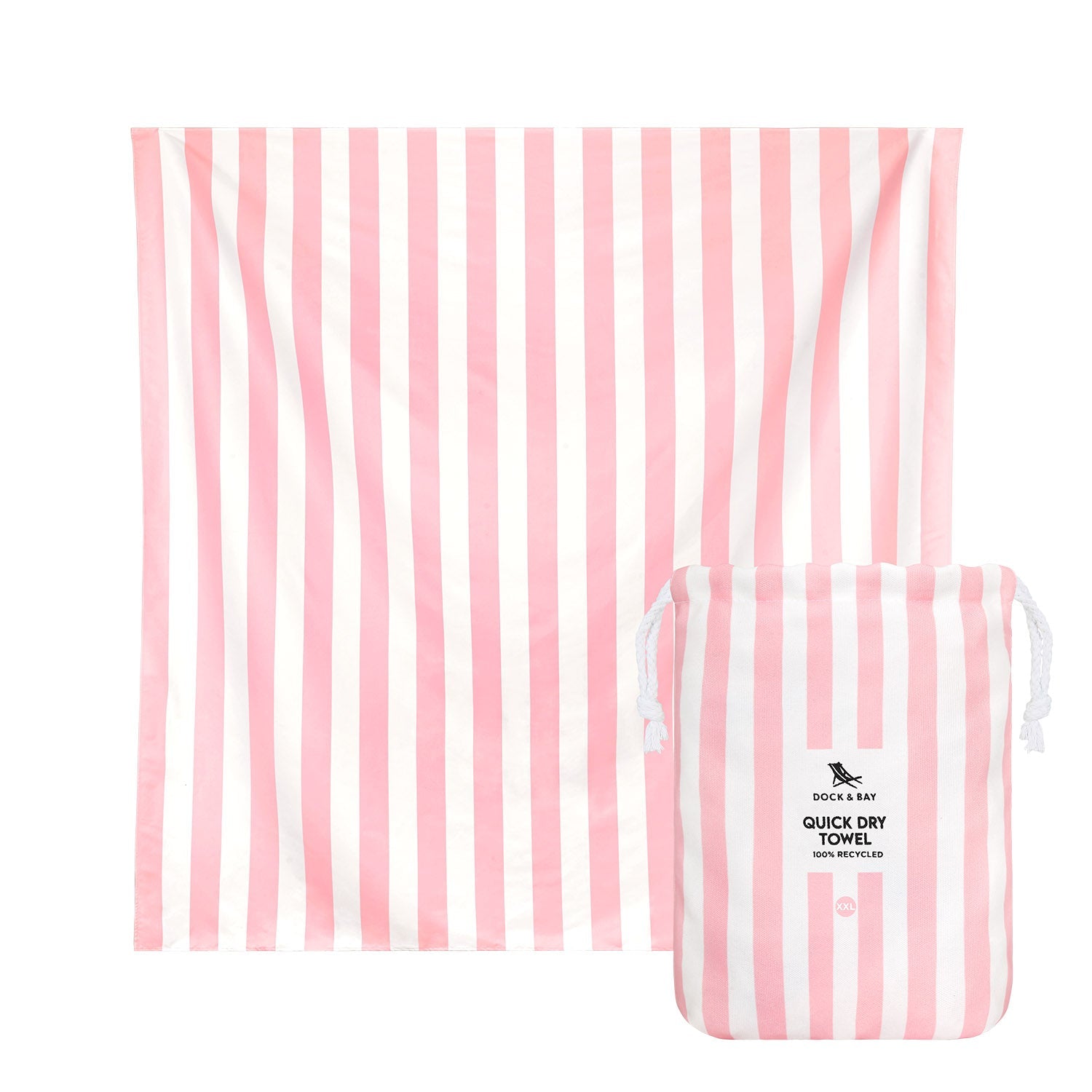 dock-bay-cabana-quick-dry-strandtuch-extra-extra-large-xxl-malibu-pink-100-recyc image 1