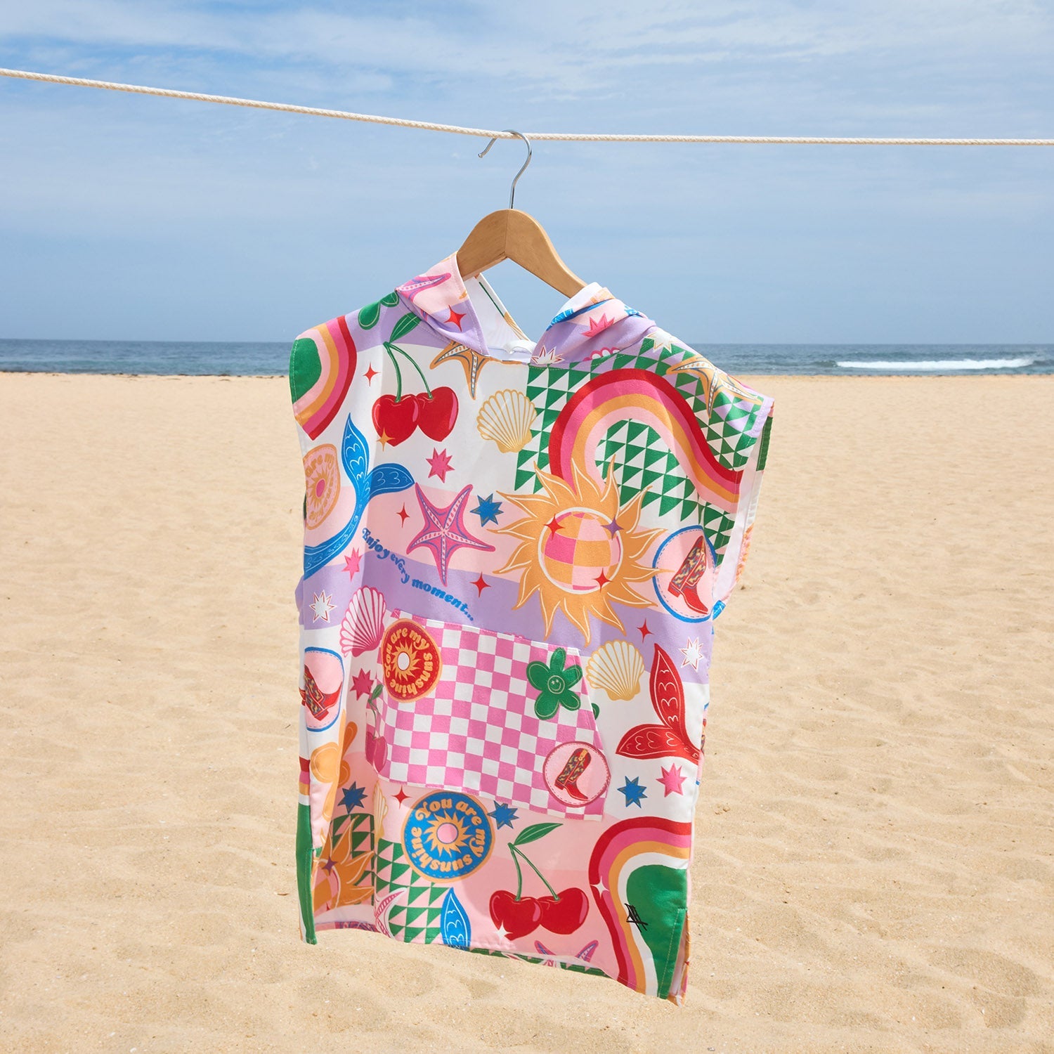 dock-bay-kinderponcho-good-vibes-club-bade-poncho-f-r-kinder-mit-upf-50-aus-dryq image 3