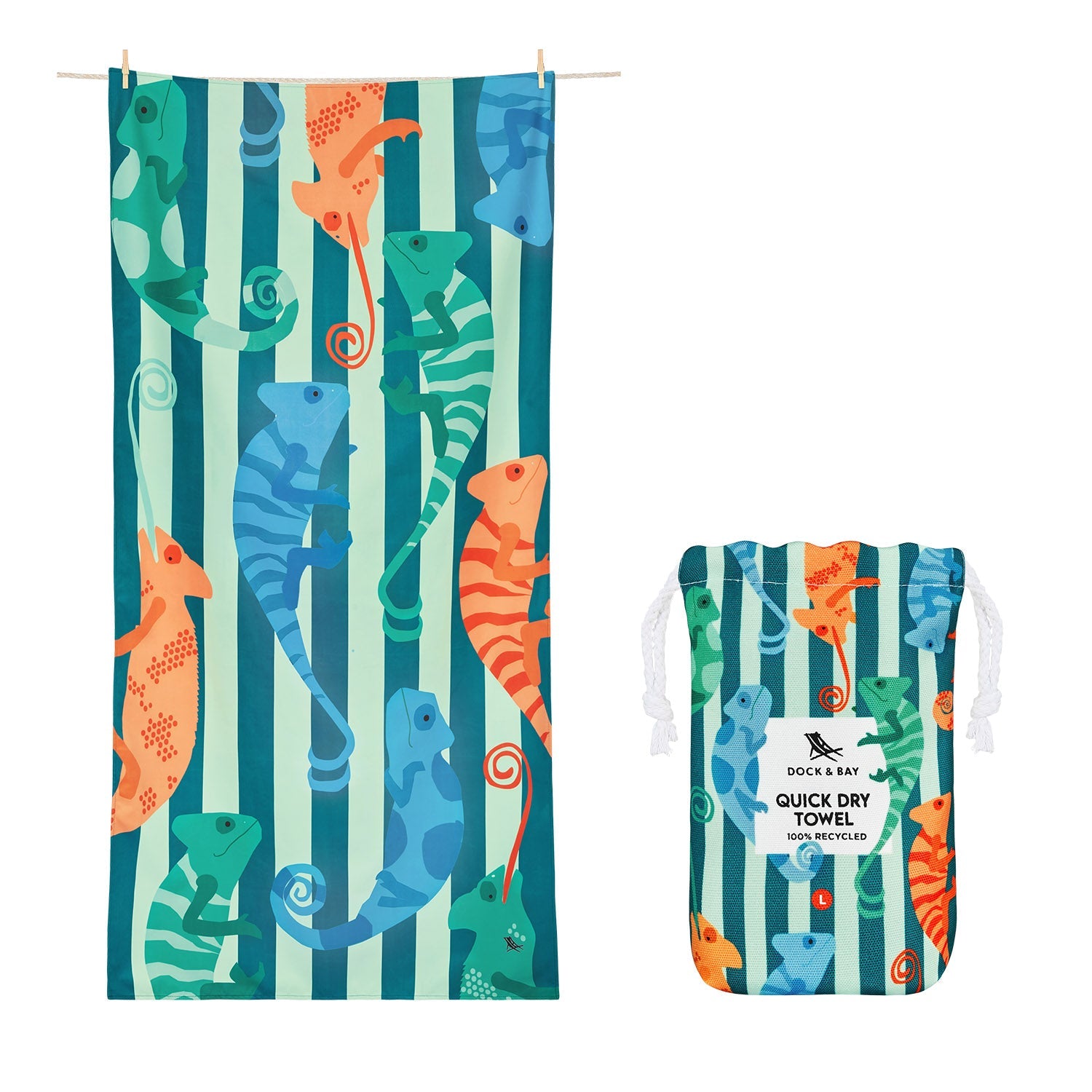 dock-bay-kids-beach-towel-karma-chameleon-kinderstrandtuch-aus-100-recyceltem-ma image 4